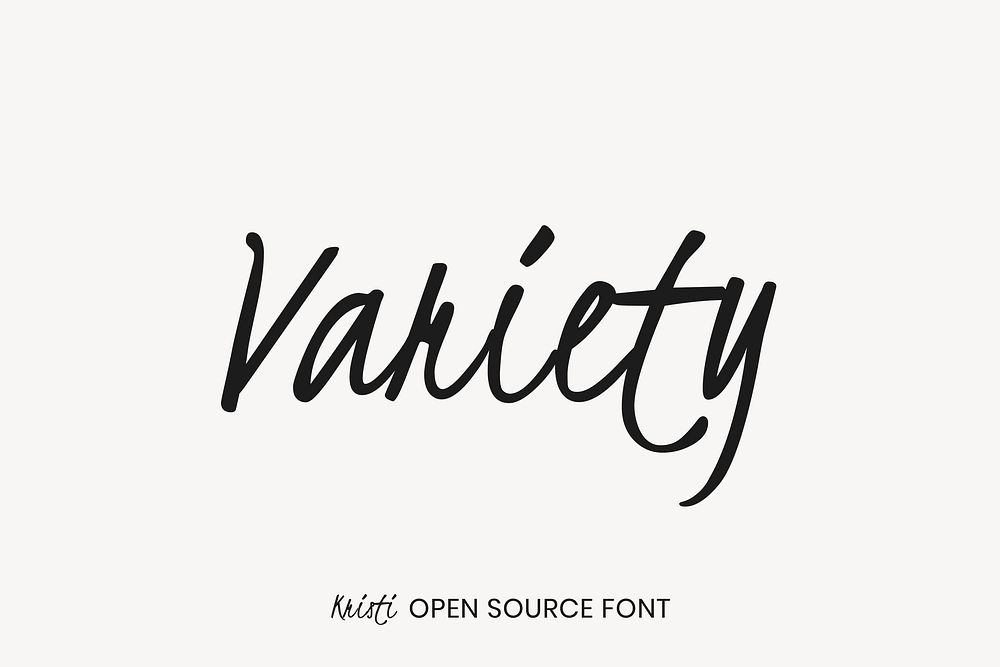 Kristi open source font by Birgit Pulk