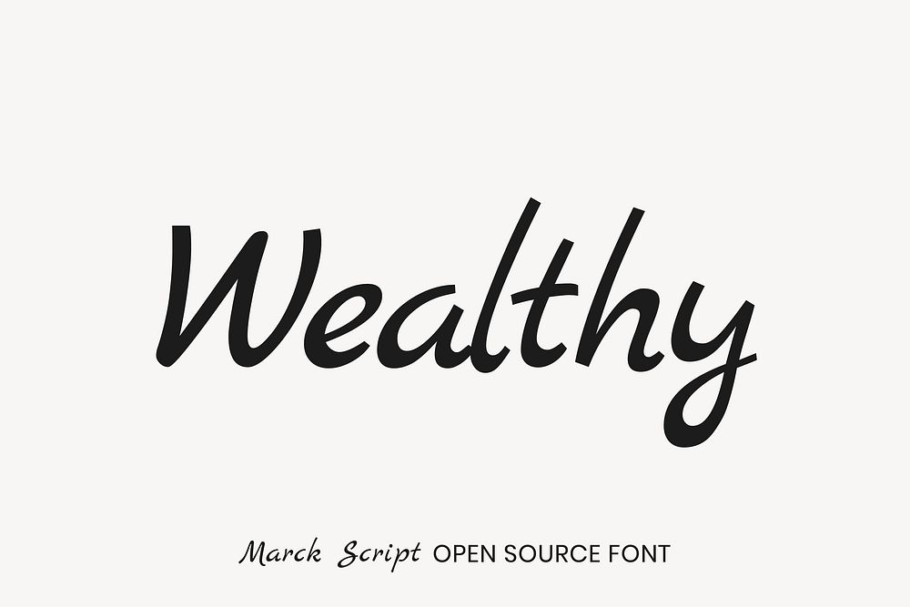 Marck Script open source font by Denis Masharov
