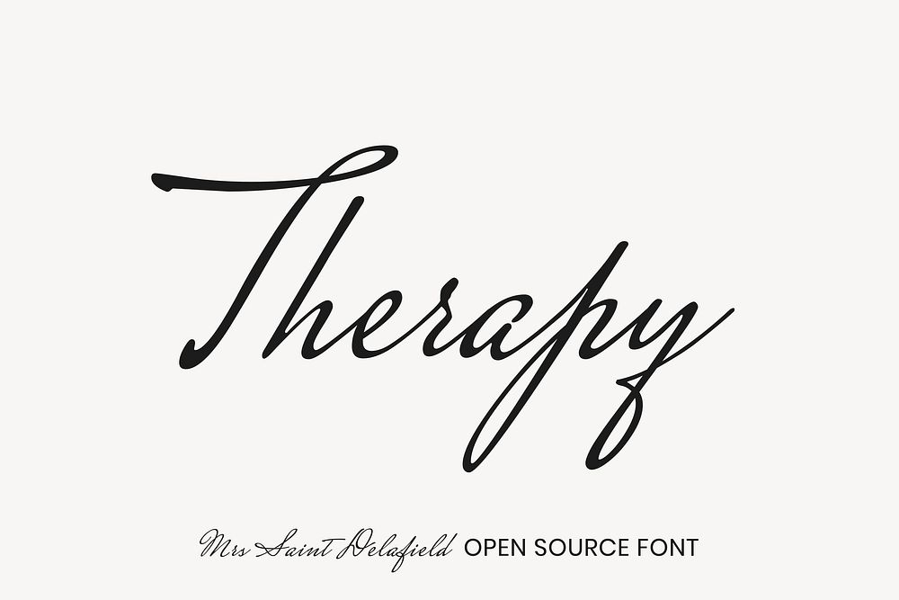 Mrs Saint Delafield open source font by Sudtipos
