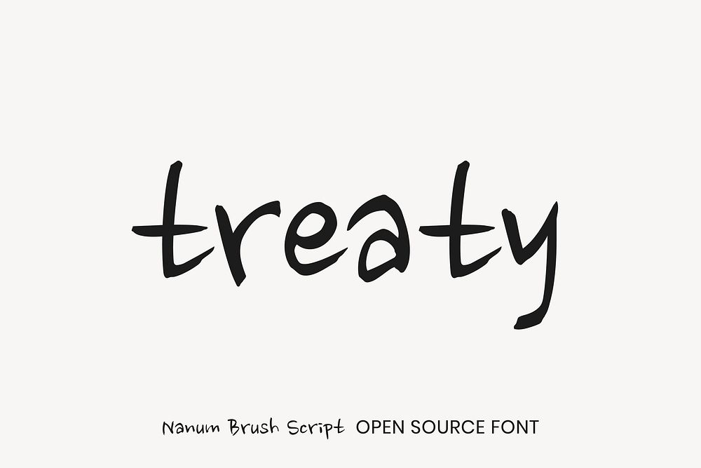 Nanum Brush Script open source font by Sandoll