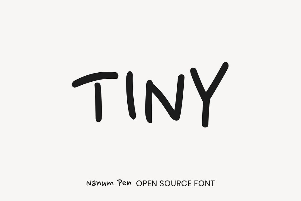 Nanum Pen open source font by Sandoll