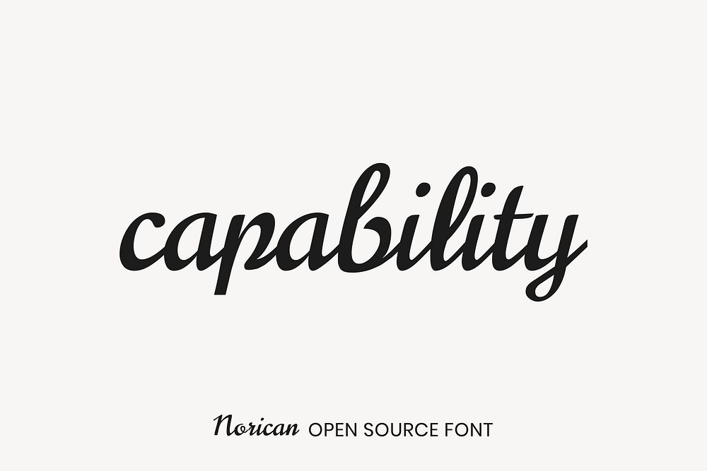 Norican open source font by Vernon Adams