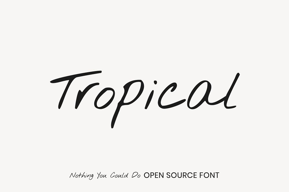 Nothing You Could Do open source font by Kimberly Geswein