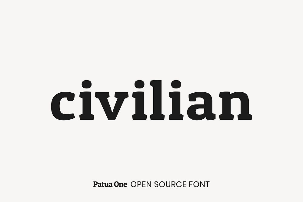 Patua One open source font by LatinoType