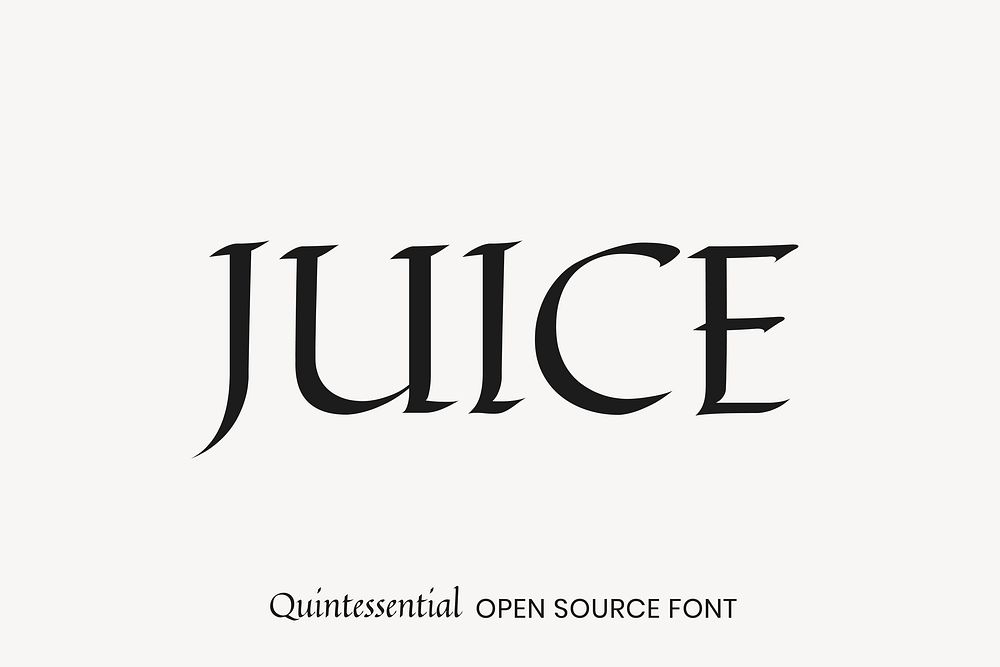 Quintessential open source font by Astigmatic