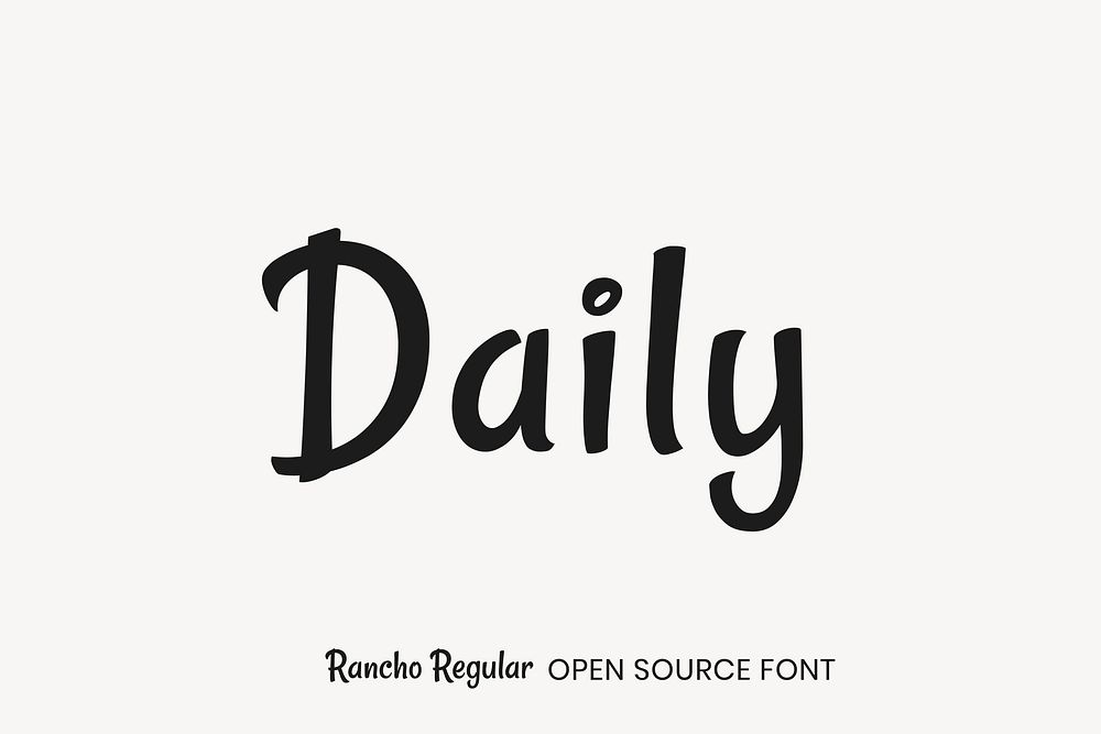 Rancho Regular open source font by Sideshow
