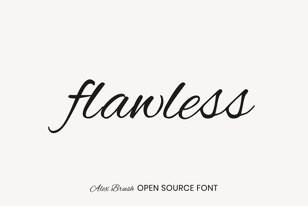 Alex Brush open source font by Robert Leuschke