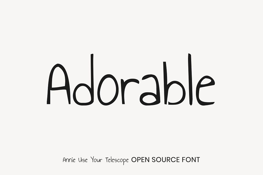 Annie Use Your Telescope open source font by Kimberly Geswein