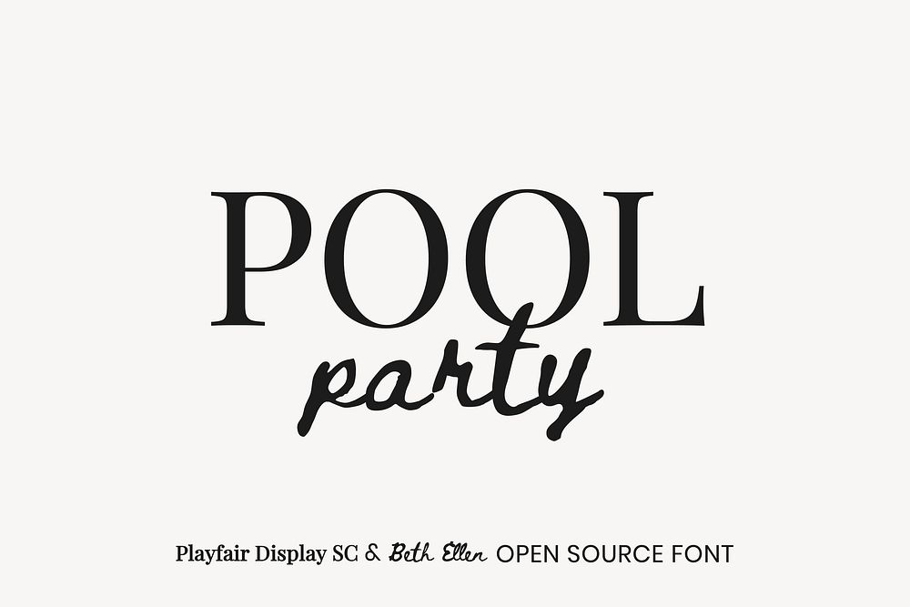 Playfair Display SC & Beth Ellen open source font by Claus Eggers S&oslash;rensen, Rob Jelinski and Alyson Fraser Diaz 