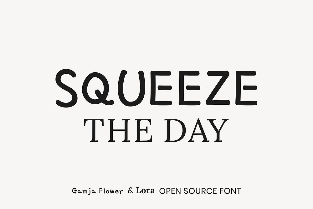 Gamja Flower & Lora open source font by YoonDesign Inc and Cyreal
