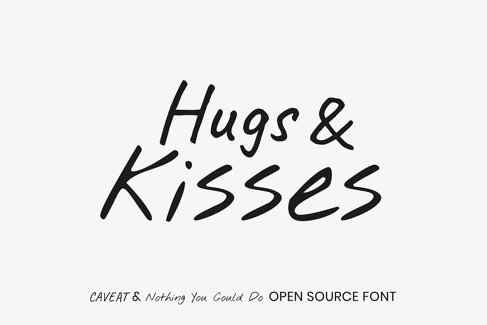 Caveat & Nothing You Could Do open source font by Impallari Type and Kimberly Geswein