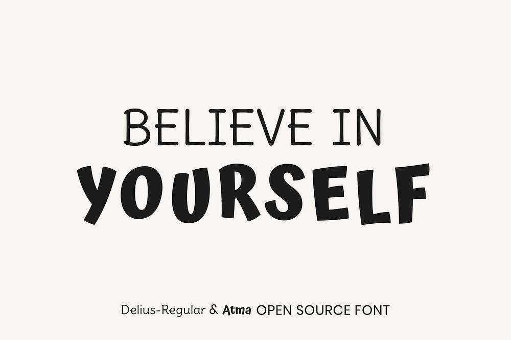 Delius-Regular & Atma open source font by Natalia Raices and Black Foundry