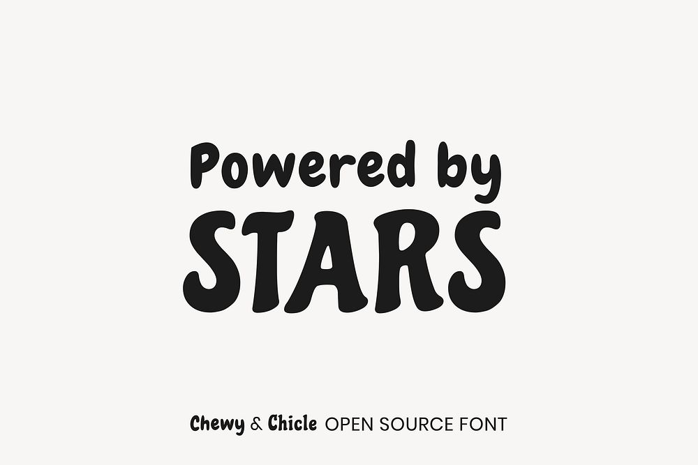 Chewy & Chicle open source font by Sideshow and Sudtipos