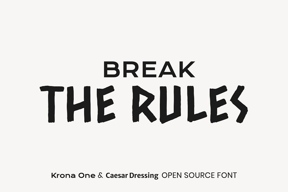 Krona One & Caesar Dressing open source font by Yvonne Sch&uuml;ttler and Open Window