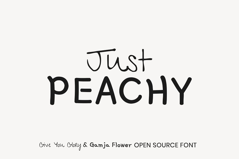 Give You Glory & Gamja Flower open source font by Kimberly Geswein and YoonDesign Inc