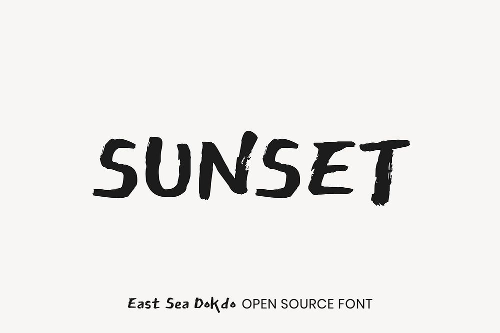 East Sea Dokdo open source font by YoonDesign Inc