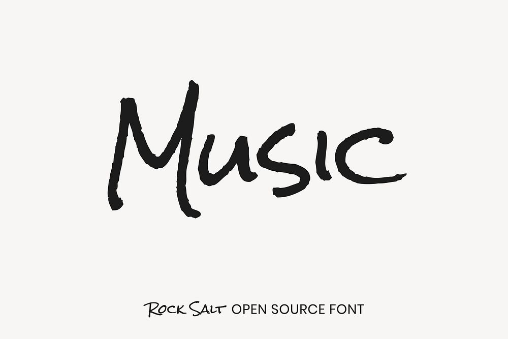 Rock Salt open source font by Sideshow