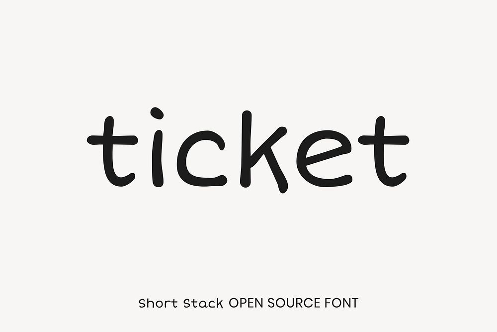 Short Stack open source font by James Grieshaber