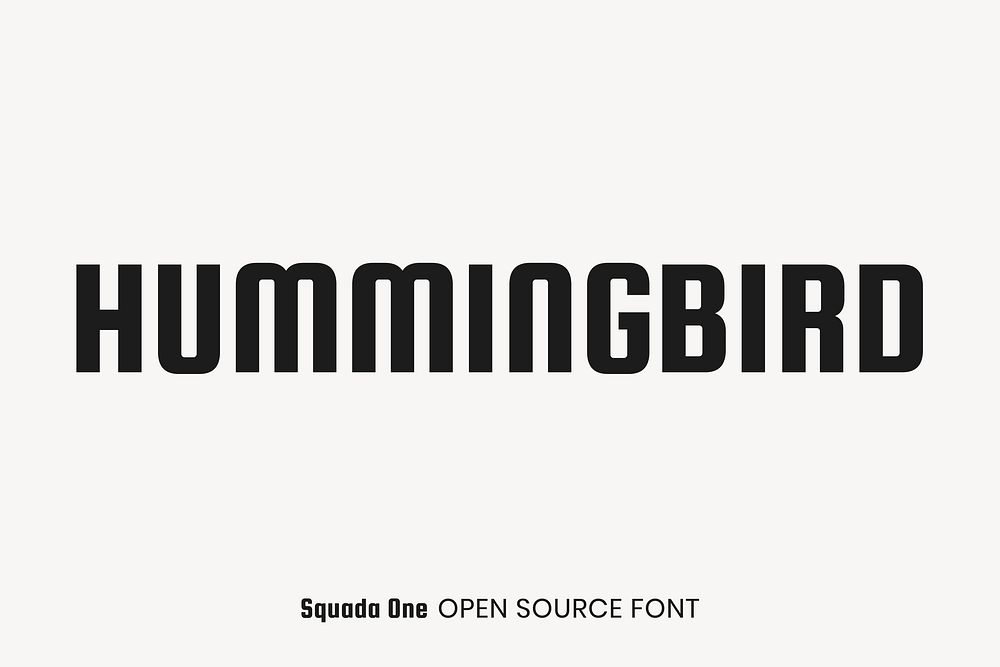 Squada One open source font by Joe Prince