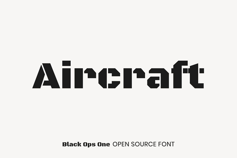 Black Ops One open source font by James Grieshaber