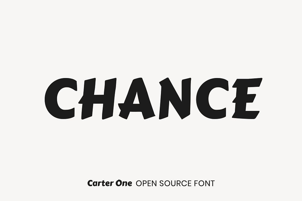 Carter One open source font by Vernon Adams