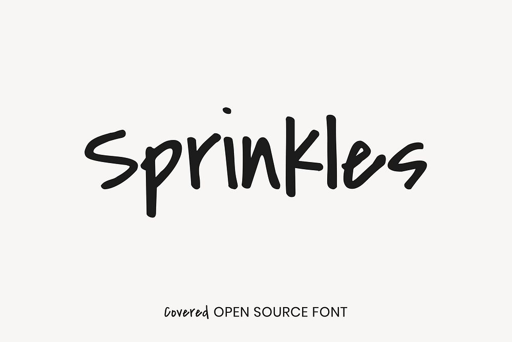 Covered open source font by Kimberly Geswein