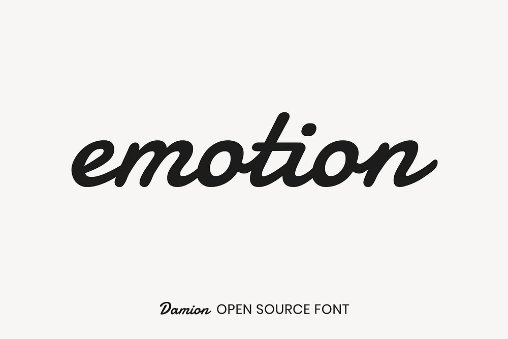 Damion open source font by Vernon Adams