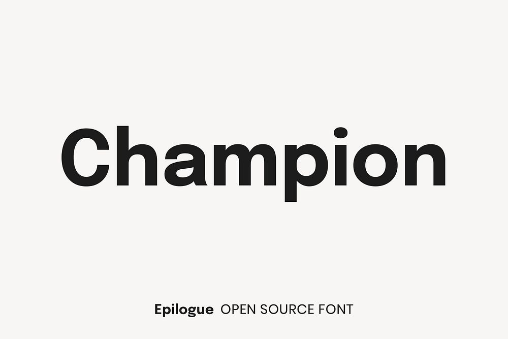 Epilogue open source font by  Tyler Finck, ETC