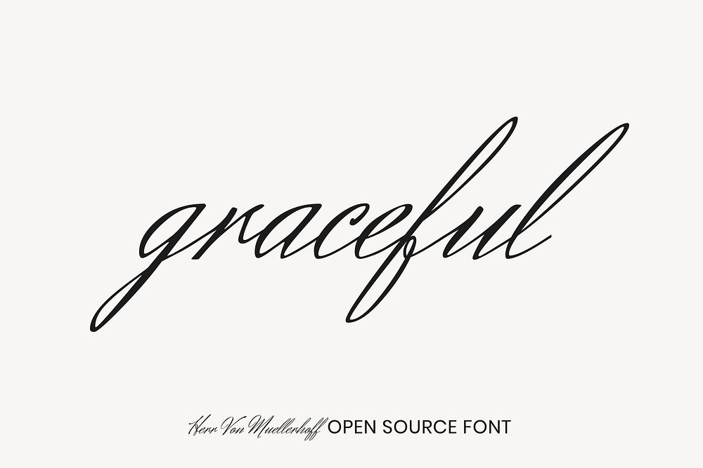 Herr Von Muellerhoff open source font by Sudtipos