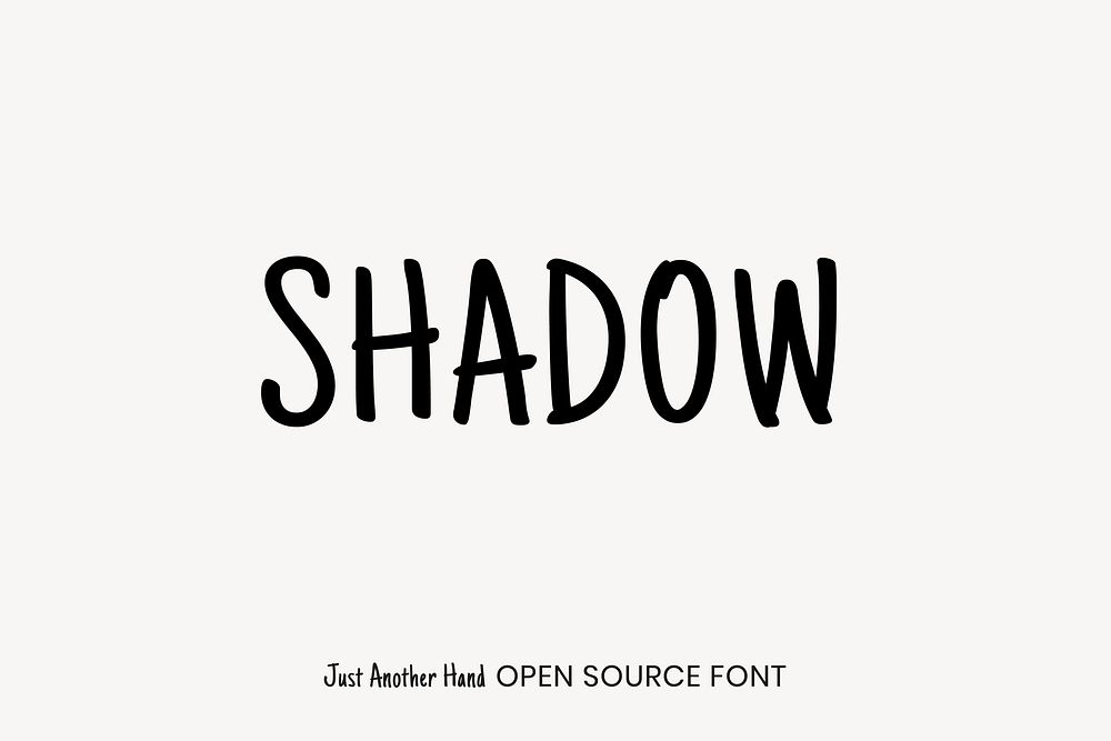 Just Another Hand open source font by Astigmatic