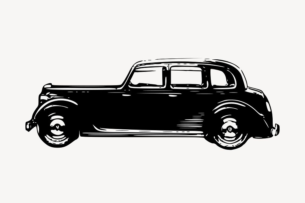 Classic old Rover car illustration vector. Free public domain CC0 graphic