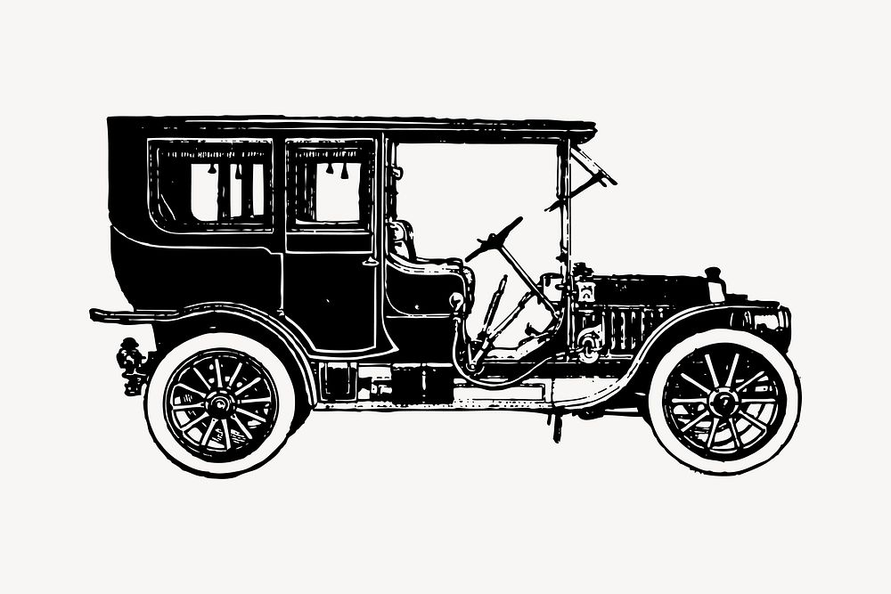 Peerless automobile, vintage transportation illustration vector. Free public domain CC0 graphic