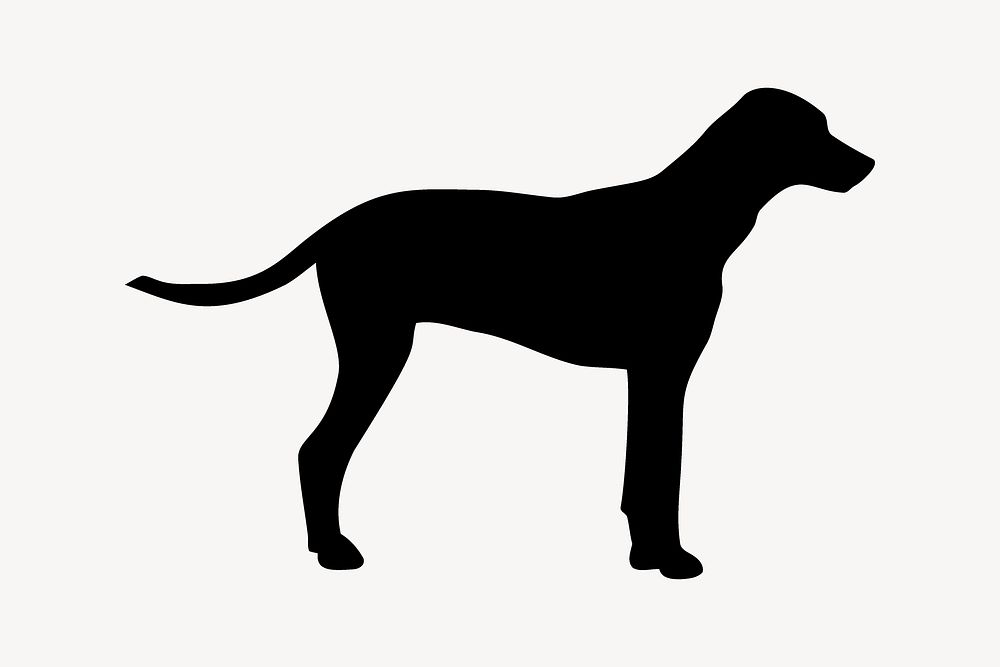 Dalmatian dog silhouette clipart, animal illustration in black vector. Free public domain CC0 image.