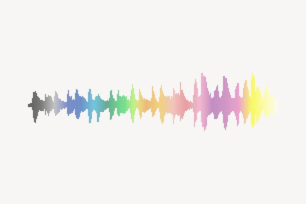 Colorful sound wave background vector. Free public domain CC0 image.