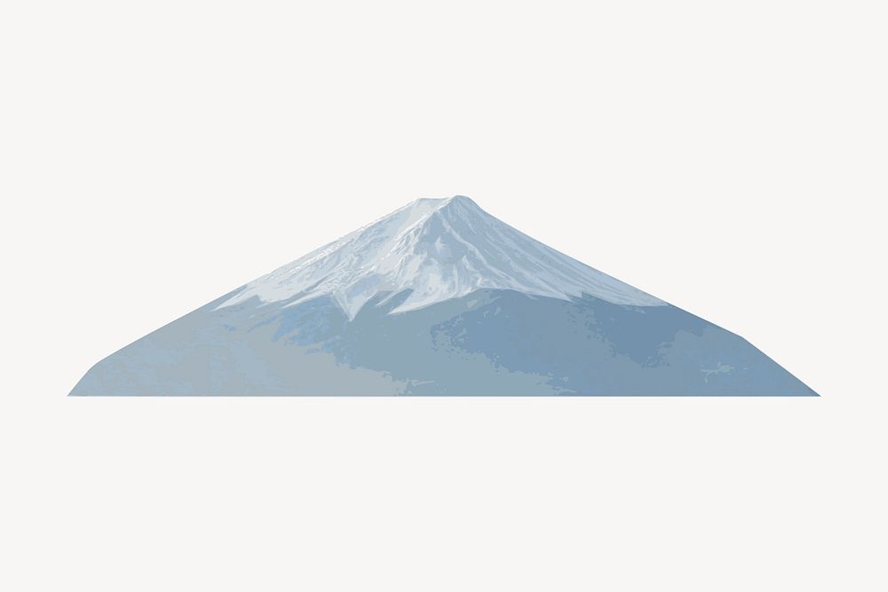 Mount Fuji, nature hand drawn illustration vector. Free public domain CC0 image.