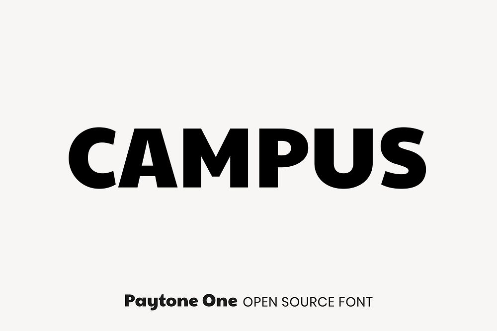 Paytone One open source font by Vernon Adams