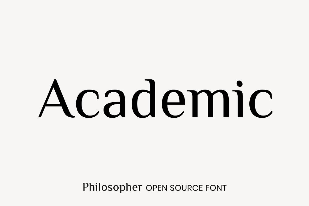 Philosopher open source font by Jovanny Lemonad