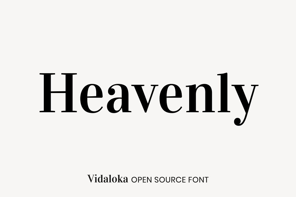 Vidaloka open source font by Cyreal