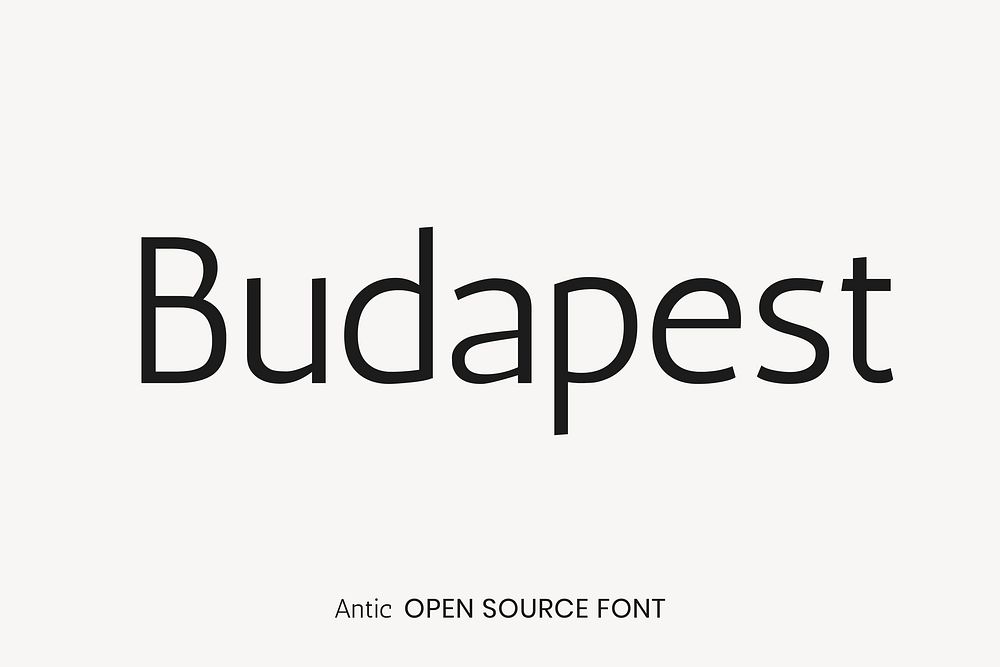 Antic open source font by Santiago Orozco