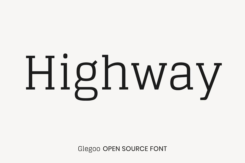 Glegoo open source font by Eduardo Tunni