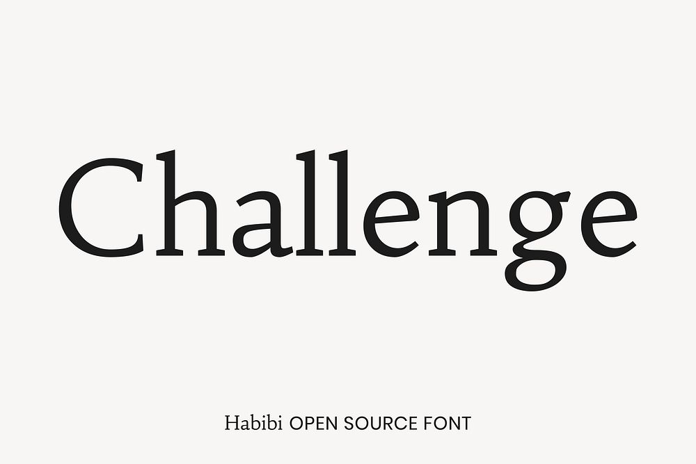 Habibi open source font by Magnus Gaarde