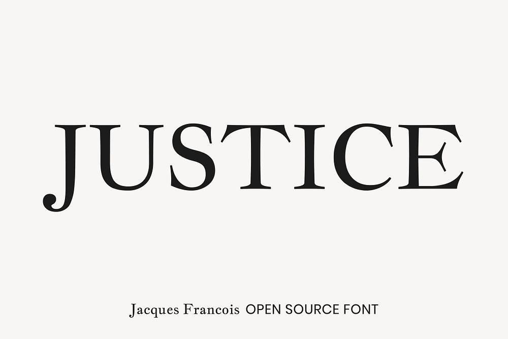 Jacques Francois open source font by Cyreal