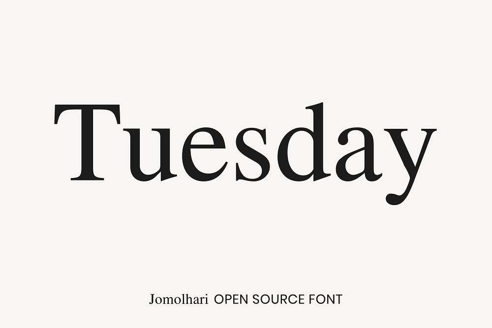 Jomolhari open source font by Christopher J. Fynn