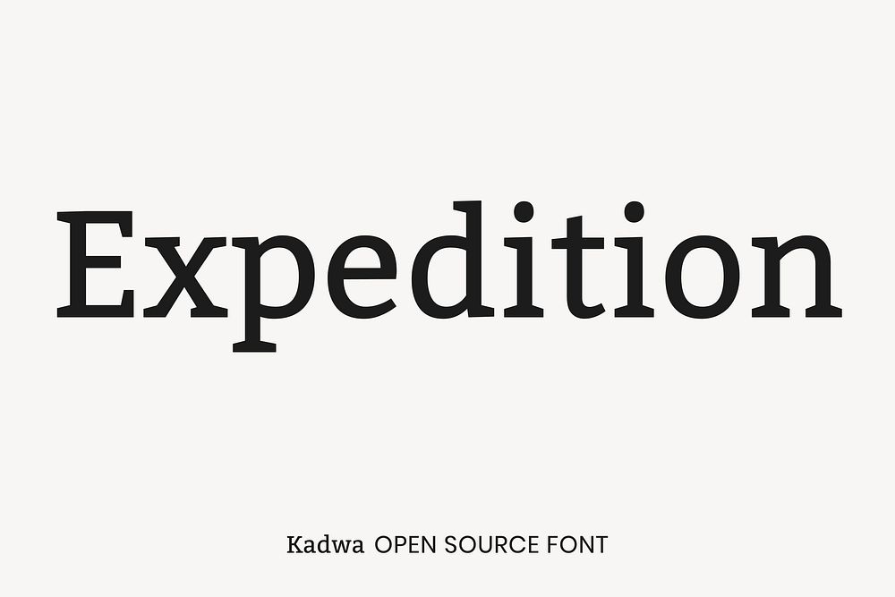 Kadwa open source font by Sol Matas