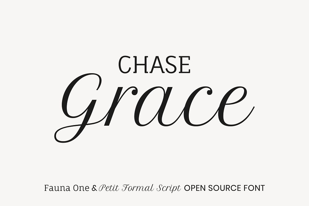 Fauna One & Petit Formal Script open source font by Eduardo Tunni, Impallari Type