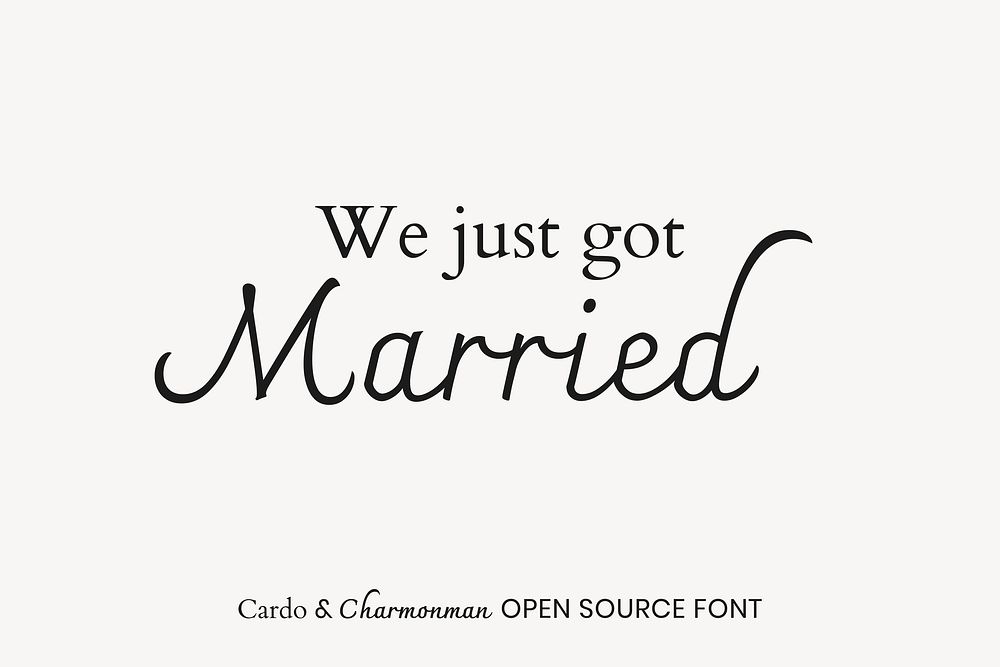 Cardo & Charmonman open source font by David Perry, Cadson Demak