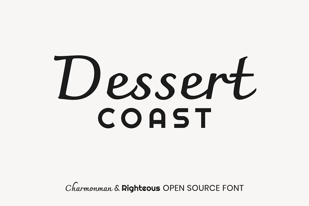 Charmonman & Righteous open source font by Cadson Demak, Astigmatic