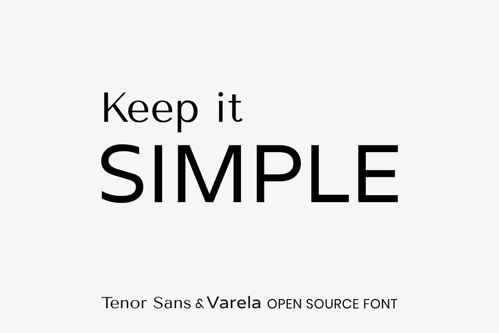 Tenor Sans & Varela open source font by Denis Masharov, Joe Prince