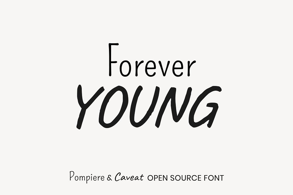 Pompiere & Caveat open source font by Karolina Lach, Impallari Type
