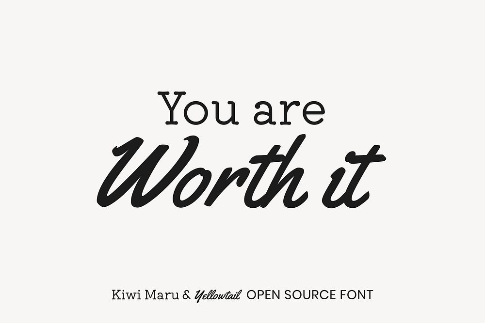 Kiwi Maru & Yellowtail open source font by Hiroki-Chan, Astigmatic